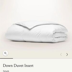 Boll & Branch White Down Duvet Insert